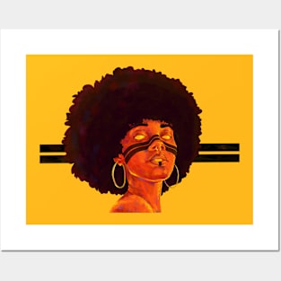 Yellow Sisi with lines Posters and Art